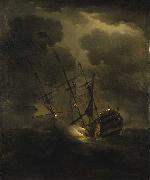 Peter Monamy Loss of HMS Victory, 4 October 1744 oil painting